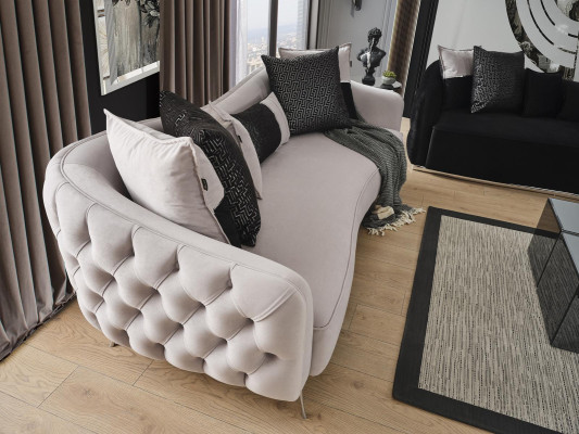 Sofagroep Bank Stoel 431 Zits Stof Luxe Banken Wit Zwart