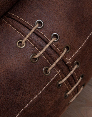 Fauteuil Zitklassiek design Woonkamer gestoffeerde éénzitter Lederen stijl Meubels Luxe