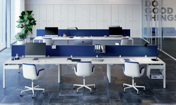 Werktafel Balie 6 personen Kantoor bureau Werkkamer Kantoorinrichting Tafel Tafels