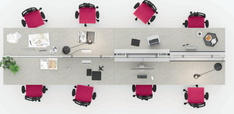 Werktafel Balie 6 personen Kantoor bureau Werkkamer Kantoorinrichting Tafel Tafels