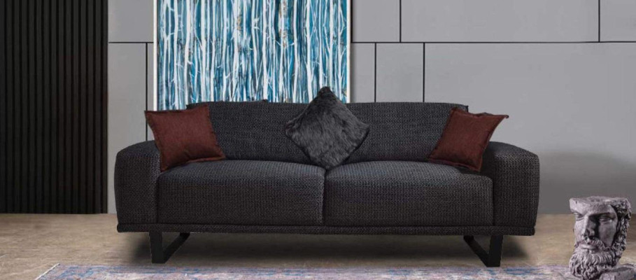 Ontwerp Bankstel 3-zits Woonkamer Luxe Zwarte Meubels Bankstellen Sofas