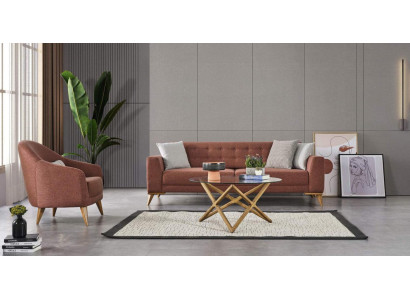 Woonkamerset Roze Stijlvol Loungebank 3+1 Zits Fauteuil Banken  Woonkamerset Roze Stijlvolle Loungebank 3+1 Zits Fauteuil Banken