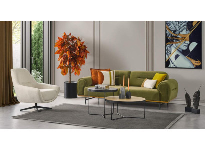 Moderne bankstel 3 + 1 zits Groen bankstel Design woonkamerset 2-delig