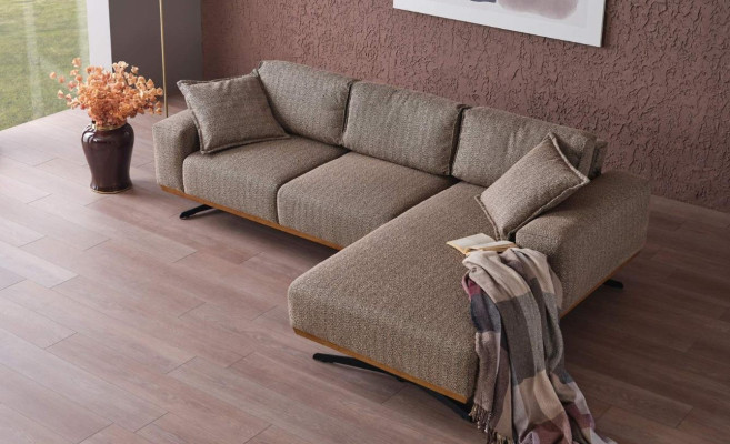 Luxe hoekbank L-vormig modern meubilair woonkamer grijs hoekbank hoekbank