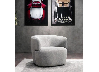 Ontwerpstoel Grijs Luxe Meubels Woonkamer Bekleding Textiel Lounge Club