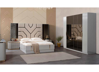 Exclusieve slaapkamerdroom: designermeubelen in moderne stijl.