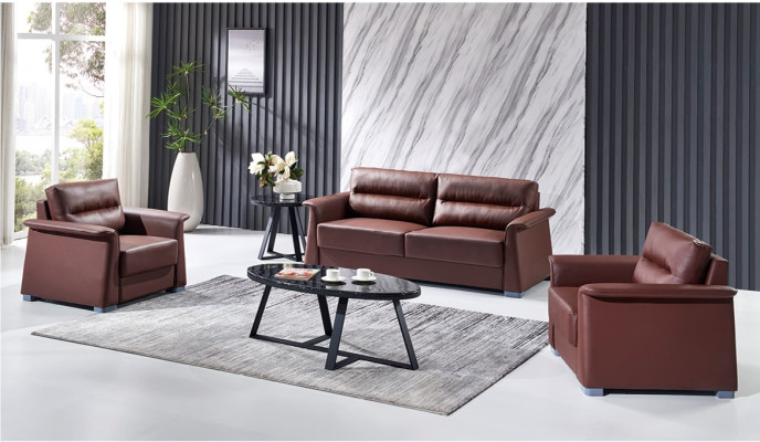 Sofa Bank Bekleding Leren Banken Bekleding Set 3+1+1 Zits Kantoor Meubel Set