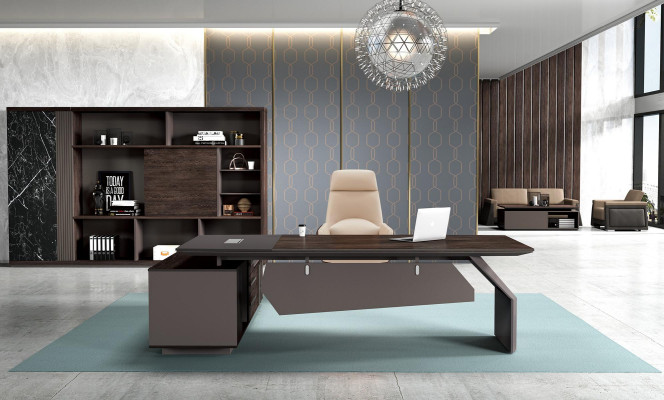 Kantoorinrichting 2-delig Set Bureau Tafels Bureau Kast