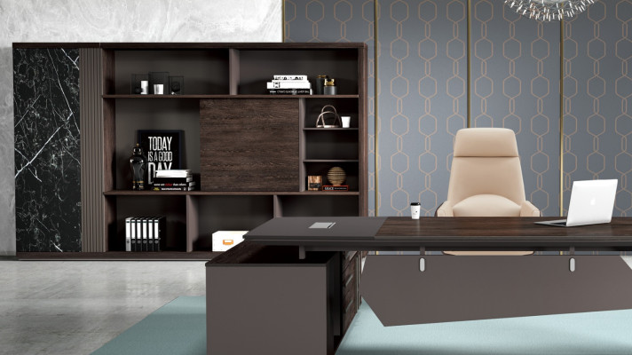 Kantoorinrichting 2-delig Set Bureau Tafels Bureau Kast