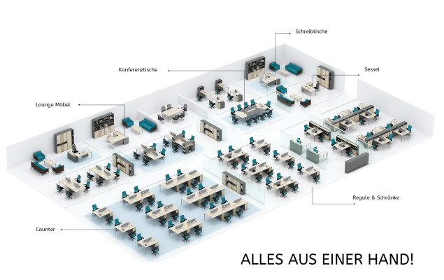 Luxe 2-delige kantoormeubelset hoekbureau + archiefkast voor het opbergen van documenten