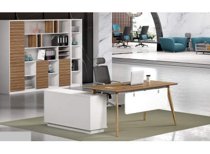 Schrijftafel kantoorset wandplank plank kast 2-delige kantoorruimte