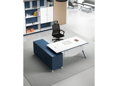 Kantoorinrichting bureau archiefkast meubels bureaus tafels 2-delig.