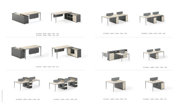Bureau Archiefkast Kantoorinrichting Meubels Bureaus Tafels 2-dlg.Set