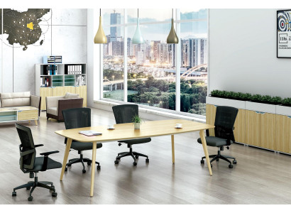 Moderne kantoortafels houten ontwerpmeubilair vergadertafels