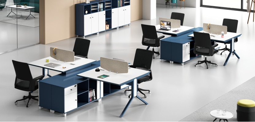 Callcenter 2 werkplekken Bureaukantoor meubels Inrichting Uitrusting