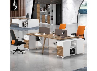 Kantoor tafel meubels inrichting uitrusting callcenter 4 werkplekken