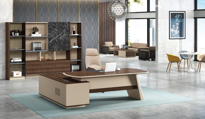 Chef Bureau L-vormige bureaus Kantoor Advocatenpraktijk Bedrijfsmeubilair Tafels