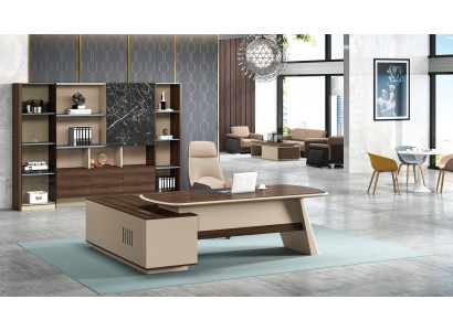 Chef Bureau L-vormige bureaus Kantoor Advocatenpraktijk Bedrijfsmeubilair Tafels