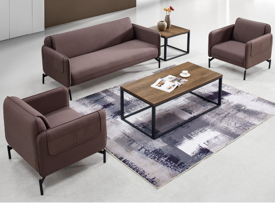 Ontwerp gestoffeerde zitbank bankstel bank banken textiel stof kantoormeubilair nieuw