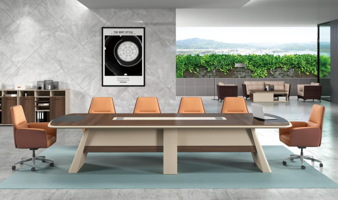 Conferentietafel Tafel Vergadering Besprekingstafel Tafels 6 Stoelen 7-delige set.