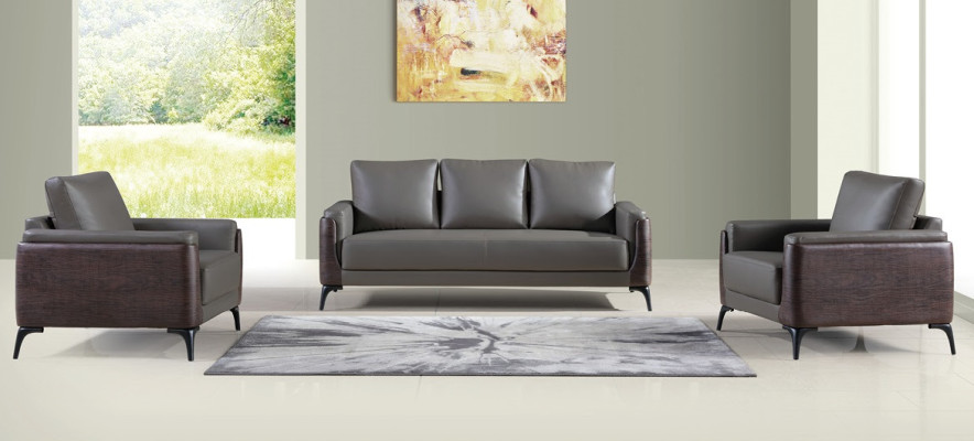 Bankstel 3+1+1 zits set Designbanken Gestoffeerde Banken Lederen Relax Moderne