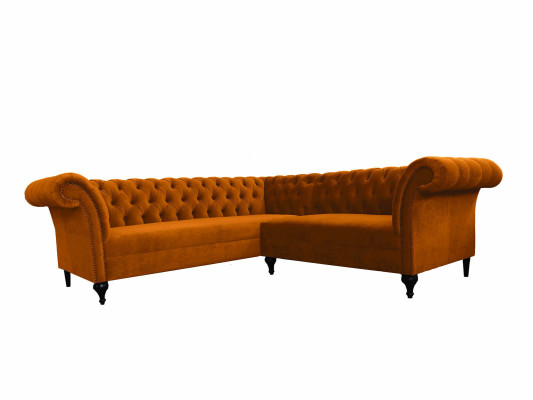 Chesterfield hoekbank designbank sofa bank fluwelen leren sofa