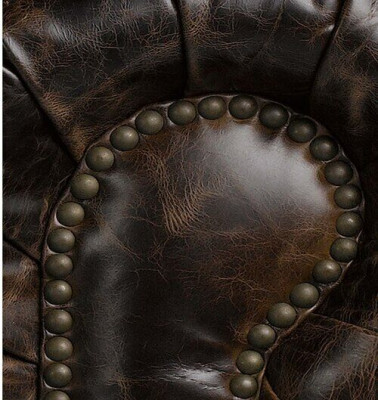 Bruin Chesterfield bank bank stof leder banken bekleding stel Big XXL