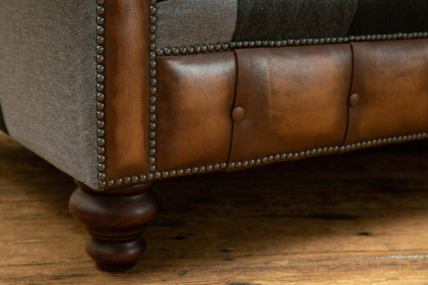 Chesterfield Design Bank 3-zits bank Stof Bank Zitkussen Banken