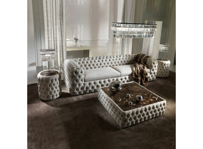 Klassieke driezitsbank Woonkamer Bankstel Bank 3 zits Leren bankstel 240 cm Nieuw