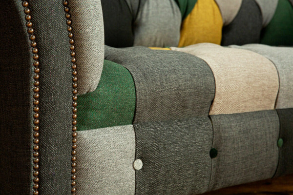 Drieseaterbank Bekledingsontwerp Bank 3-zitsbank Kamermeubilair Groen Moderne