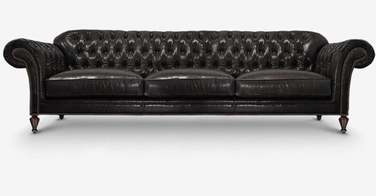 Klassiek Chesterfield bankstel Compleet set bank Sofa bekleding leer