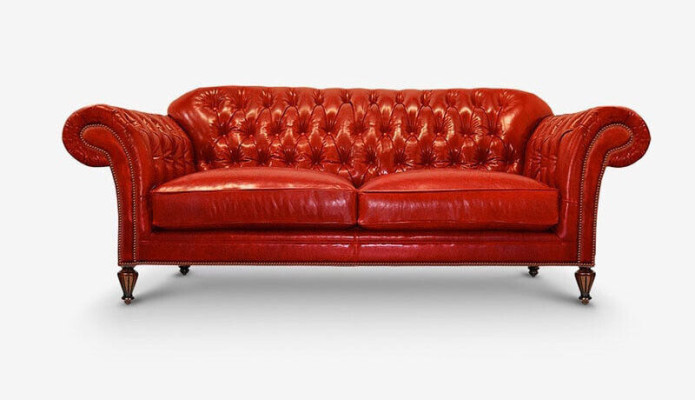 Klassiek Chesterfield bankstel Compleet set bank Sofa bekleding leer
