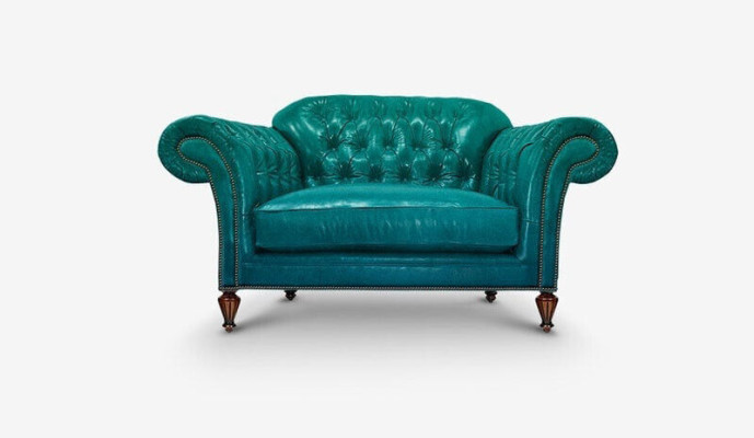 Klassiek Chesterfield bankstel Compleet set bank Sofa bekleding leer