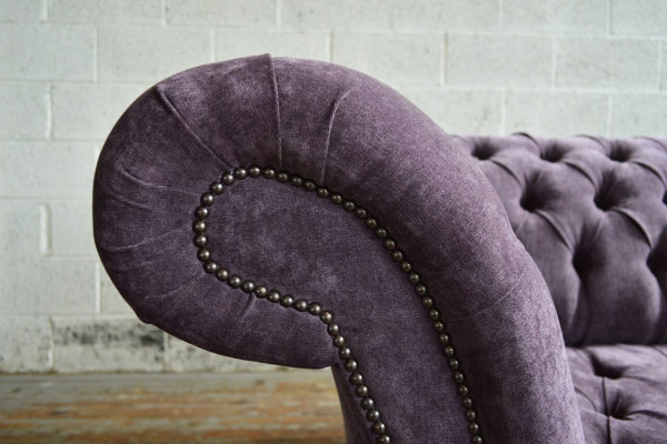 Lila Chesterfield luxe bank bankstel 4-zitsbanken zitkamerensemble