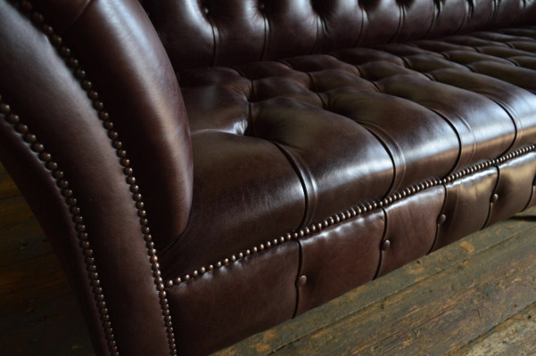 Bankstel 4 zits bank ontwerp Chesterfield gestoffeerd zitcombinatie leer textiel Nieuw