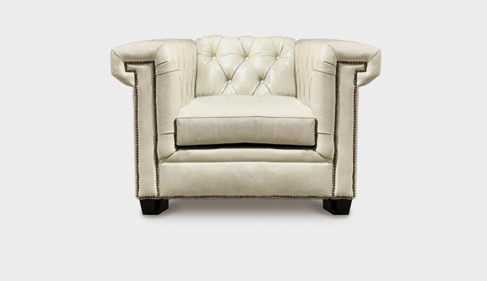 Chesterfield luxe bank gestoffeerde lederen set 3-zits bankstel