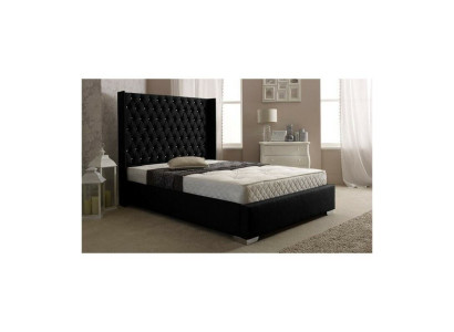 Zwarte Chesterfield Designer Bed Slaapkamer Textiel Lederen Bedden