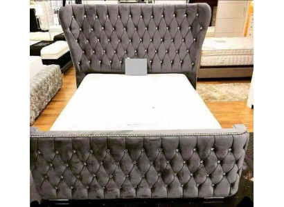 Chesterfield textiel bed slaapkamer bedden dubbel gestoffeerd 140/160/180/200 cm  Chesterfield textiel bed slaapkamer bedden dubbel gestoffeerd 140/160/180/200 cm