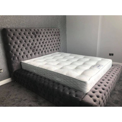 Moderne Stijlvolle Chesterfield Bed Slaapkamer Bedden Textiel Meubels