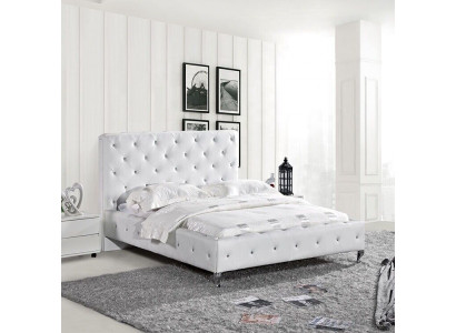 Chesterfield Designer Bed Slaapkamer Leer Stof Bekleding 140/160/180/200 cm