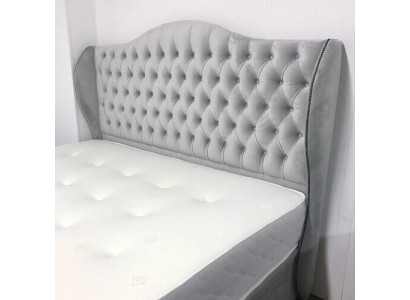 Chesterfield Bed Design Slaapkamer Engelse Bedden 180x200 cm Textiel Bekleding