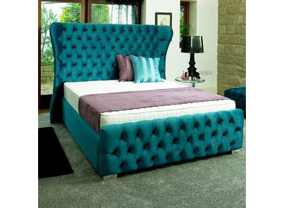 Chesterfield Turquoise Groen Designer Bed Slaapkamer Textiel Lederen Bekleding 180x200 cm -> Chesterfield Turquoise Groen Designer Bed Slaapkamer Textiel Lederen Bekleding 180x200 cm