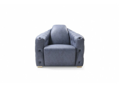 Italiaans designbankstel 2x fauteuil bankstel set 1+1 zitkussen set Chesterfield nieuw