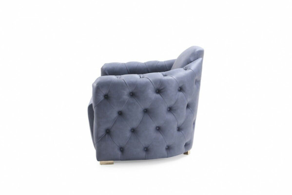 Italiaans designbankstel 2x fauteuil bankstel set 1+1 zitkussen set Chesterfield nieuw