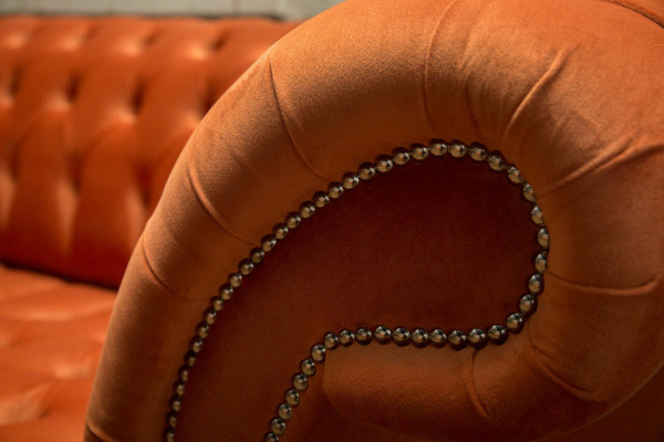 Bank Bekleding Chesterfield Textiel Bankstellen Ontwerp Luxe Leren Bankstellen 4-zits 265cm