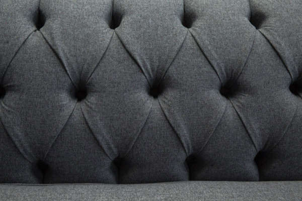 Moderne bank Chesterfield bank 4-zits banken fluweel leer ontwerp grijs