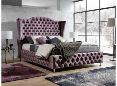 Koninklijk Chesterfield Bed Aubergine Bedden Klassiek Design