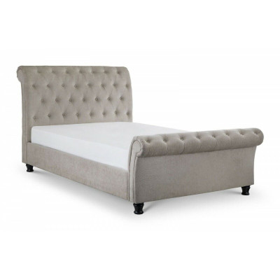 Chesterfield Design Beklede Engels Bed Grijs 160/180x200 Tweepersoonsbed Bedden.
