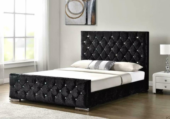 Chesterfield Hotel Dubbel Lederen Bed Slaapkamer Gestoffeerd Luxe Bedden 140x200cm