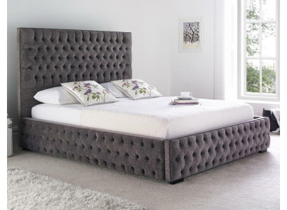 Grijze Chesterfield Tweepersoonsbed Hotel en Slaapkamer Bedden